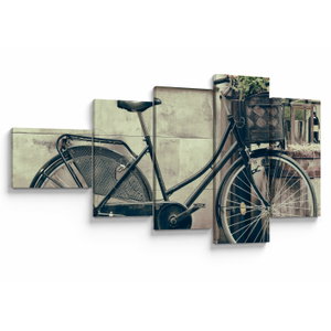 Obraz - Vintage kolo s květinami (V023413V11060)