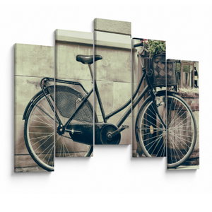 Obraz - Vintage kolo s květinami (V023413V12590)