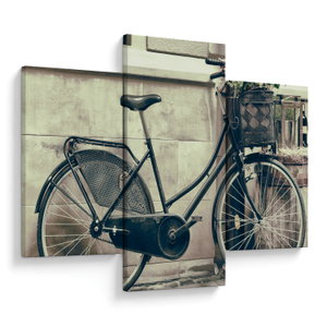 Obraz - Vintage kolo s květinami (V023413V90603PCS)