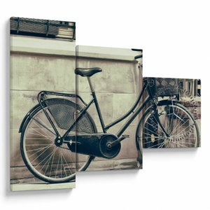 Obraz - Vintage kolo s květinami (s hodinami) (V023413V9070C)
