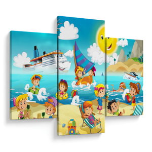 Obraz - Den na pláži (V023414V90603PCS)