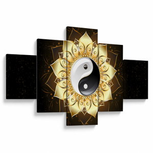 Obraz - Zlatý Yin-Yang (V023516V12570)