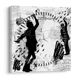 Tablou - Artă stradală - zarvă (cu ceas) (V023537V3030C)