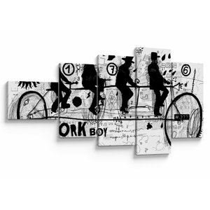 Obraz - Týmová práce, jízda na kole (V023556V11060)