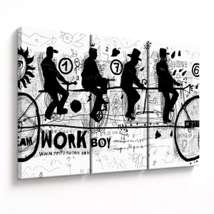 Obraz - Týmová práce, jízda na kole (V023556V120803PCS)