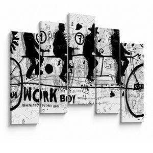 Obraz - Týmová práce, jízda na kole (V023556V12590)