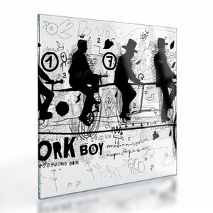 Skleněný obraz - Týmová práce, jízda na kole (V023556V4040GD)