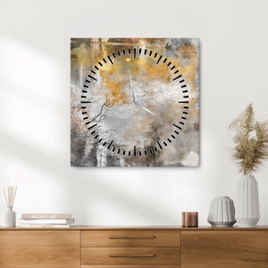 Schilderij - Abstractie (met klok) (4)