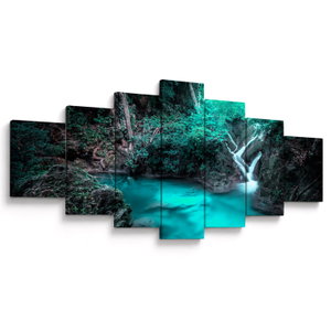 Schilderij - Turquoise meer