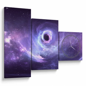 Schilderij - Het Universum (met klok) (V024137V9070C)