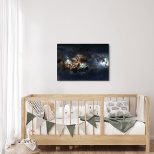 Schilderij - Het heelal met nevel (4)