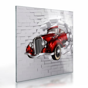 Skleněný obraz - Červené auto (V024145V3030GD)