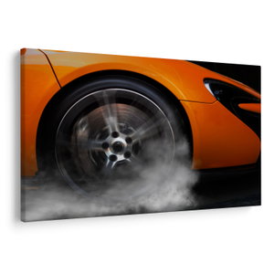 Bild auf Leinwand - Orangefarbener Sportwagen