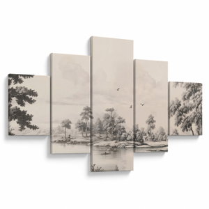 Kép - Vintage tájkép rajz (V024350V12570)