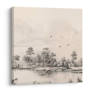Kép - Vintage tájkép rajz (V024350V4040)