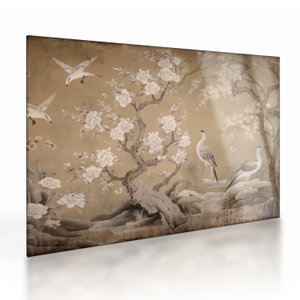 Skleněný obraz - Kreslená japonská krajina (V024354V7050GD)