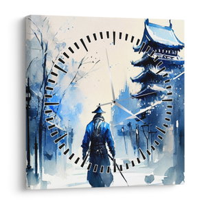 Obraz - Samuraj, aquarel (s hodinami) (V024359V3030C)