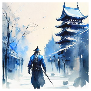 Obraz - Samuraj, aquarel (6)