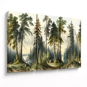 Obraz - Vintage krajina lesů (V024362V120803PCS)