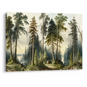 Obraz - Vintage krajina lesů (V024362V7050)