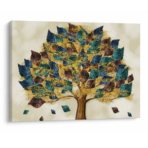 Schilderij - Decoratieve boom