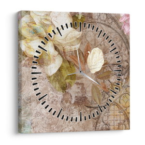 Obraz - Květinový ornament (s hodinami) (V024392V3030C)