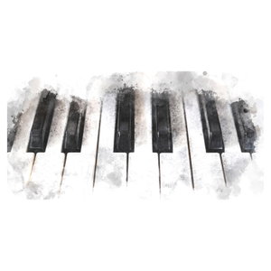 Skleněný obraz - Piano, aquarel (5)