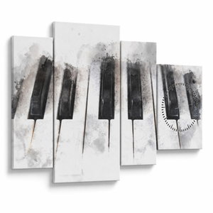 Obraz - Piano, aquarel (s hodinami) (V024400V11075C)