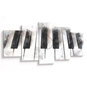 Obraz - Piano, aquarel (s hodinami) (V024400V15080C)