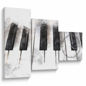 Obraz - Piano, aquarel (s hodinami) (V024400V9070C)
