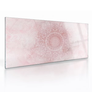 Skleněný obraz - Růžová mandala (V024416V10050GD)
