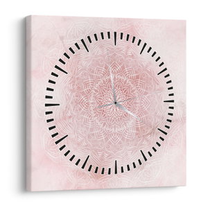 Obraz - Růžová mandala (s hodinami) (V024416V3030C)