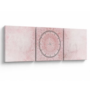 Obraz - Růžová mandala (s hodinami) (V024416V9030C)
