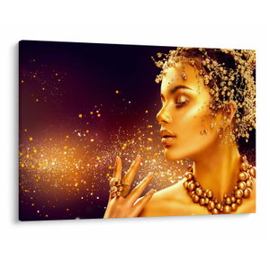 Schilderij - Gouden make-up (V024440V10070)