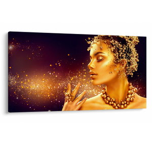 Schilderij - Gouden make-up (V024440V12070)