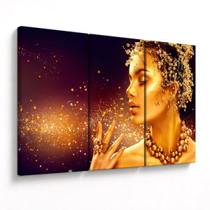 Schilderij - Gouden make-up (V024440V120803PCS)