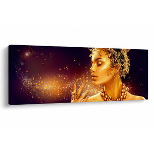 Schilderij - Gouden make-up (V024440V14558)