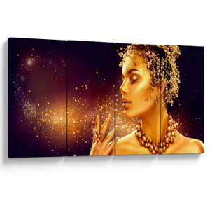 Schilderij - Gouden make-up (V024440V16080)