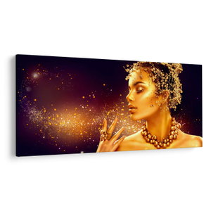 Schilderij - Gouden make-up (V024440V250125)