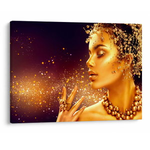 Schilderij - Gouden make-up (V024440V7050)
