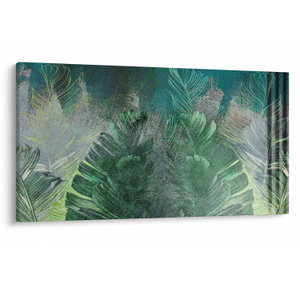 Obraz - Betonová textura s listy (V024471V12070)