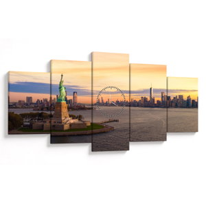 Schilderij - New York (met klok) (V024603V15080C)
