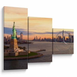 Schilderij - New York (met klok) (V024603V9070C)