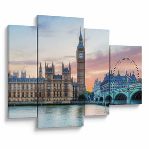 Kép - London pasztell színekben (órával) (V024605V11075C)