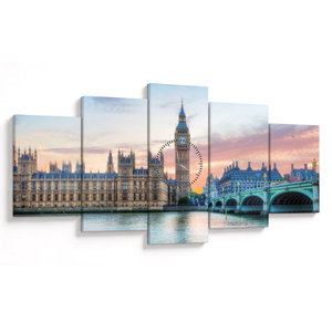 Kép - London pasztell színekben (órával) (V024605V15080C)
