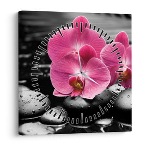Obraz - Růžové orchideje (s hodinami) (V024680V3030C)