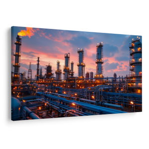 Bild auf Leinwand - Industrieanlage