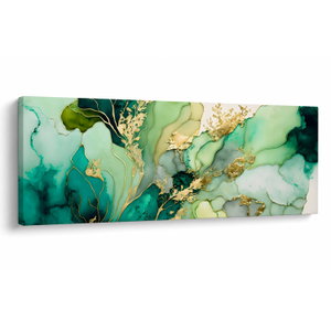 Schilderij - Groene abstractie
