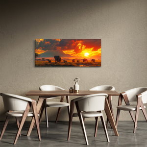 Schilderij - Kudde olifanten (4)