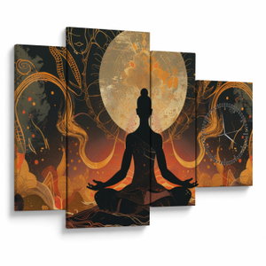 Schilderij - Meditatie (met klok) (V024834V11075C)